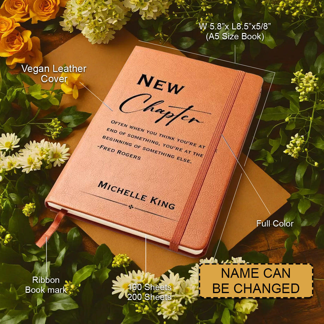 Personalized "New Chapter" Leather Prayer Journal