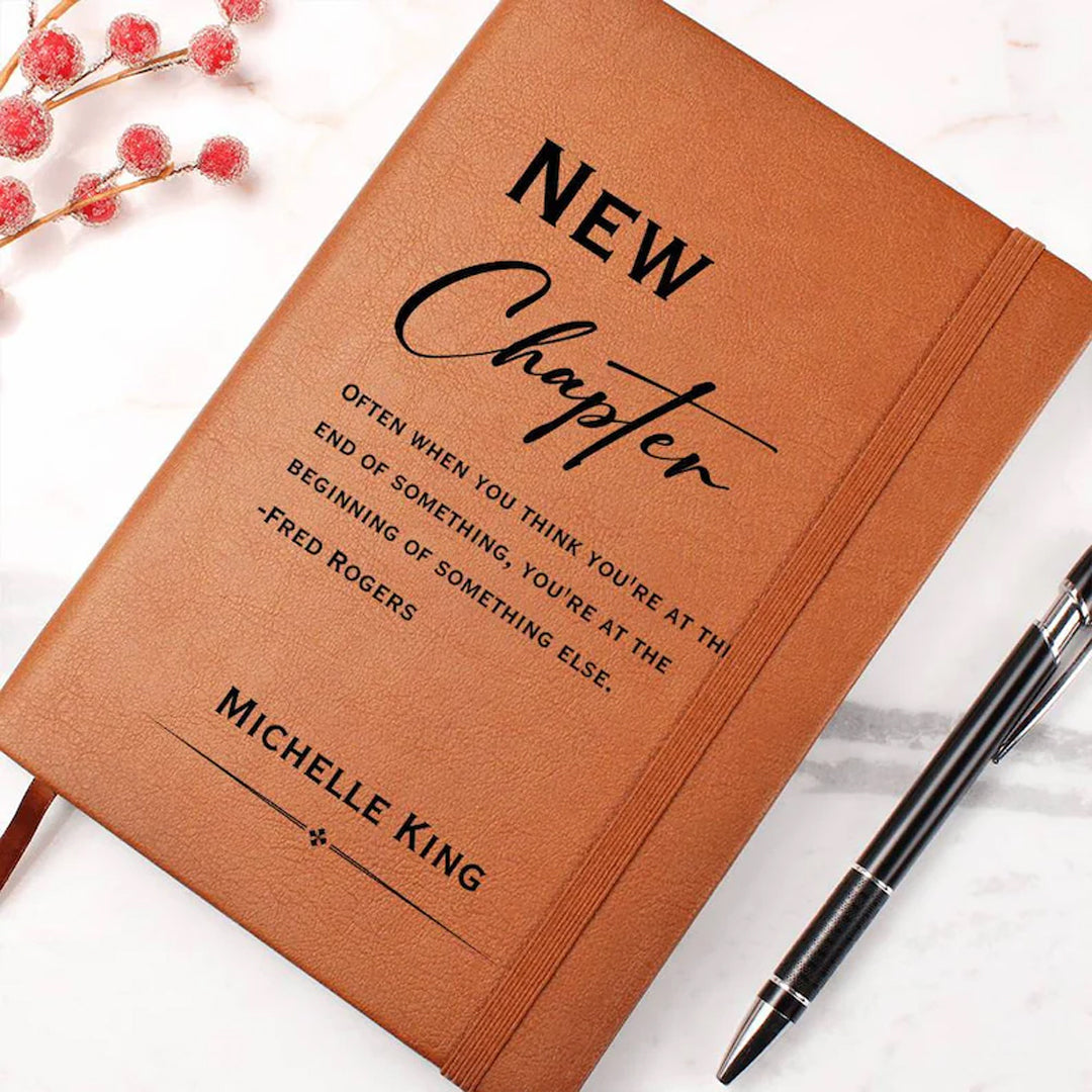 Personalized "New Chapter" Leather Prayer Journal