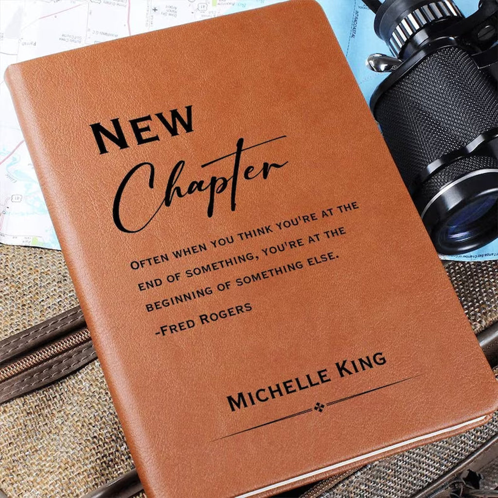 Personalized "New Chapter" Leather Prayer Journal