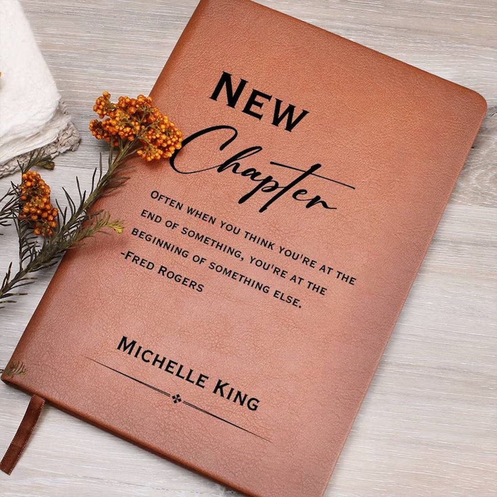 Personalized "New Chapter" Leather Prayer Journal