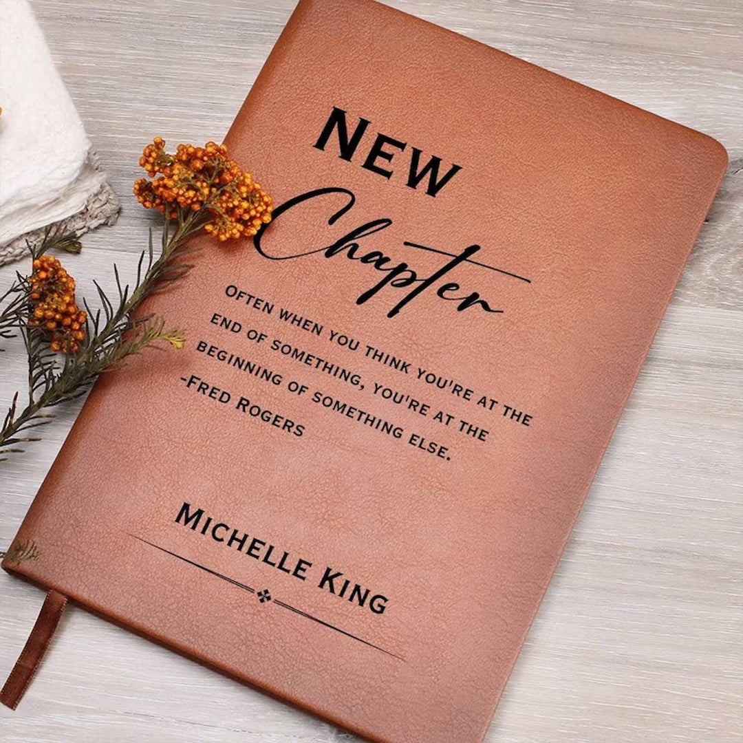 Personalized "New Chapter" Leather Prayer Journal