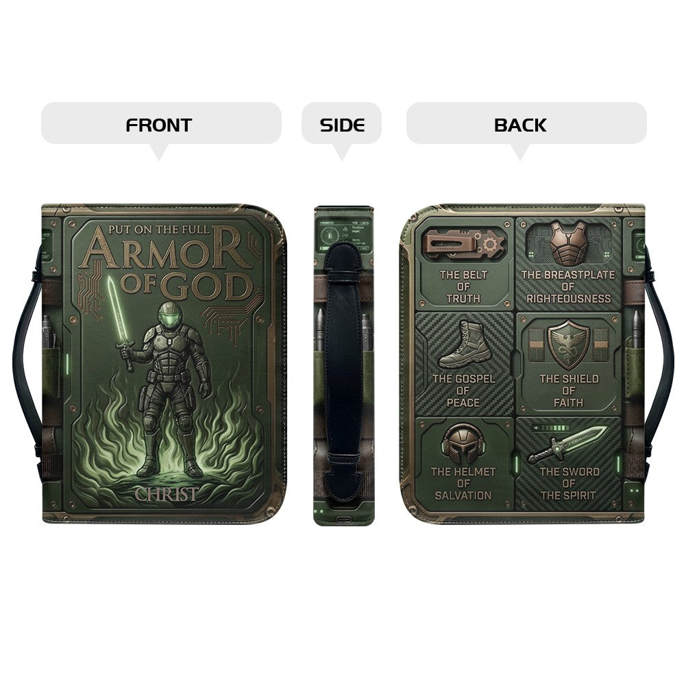 Personalized Armor of God Leather Bible Cover