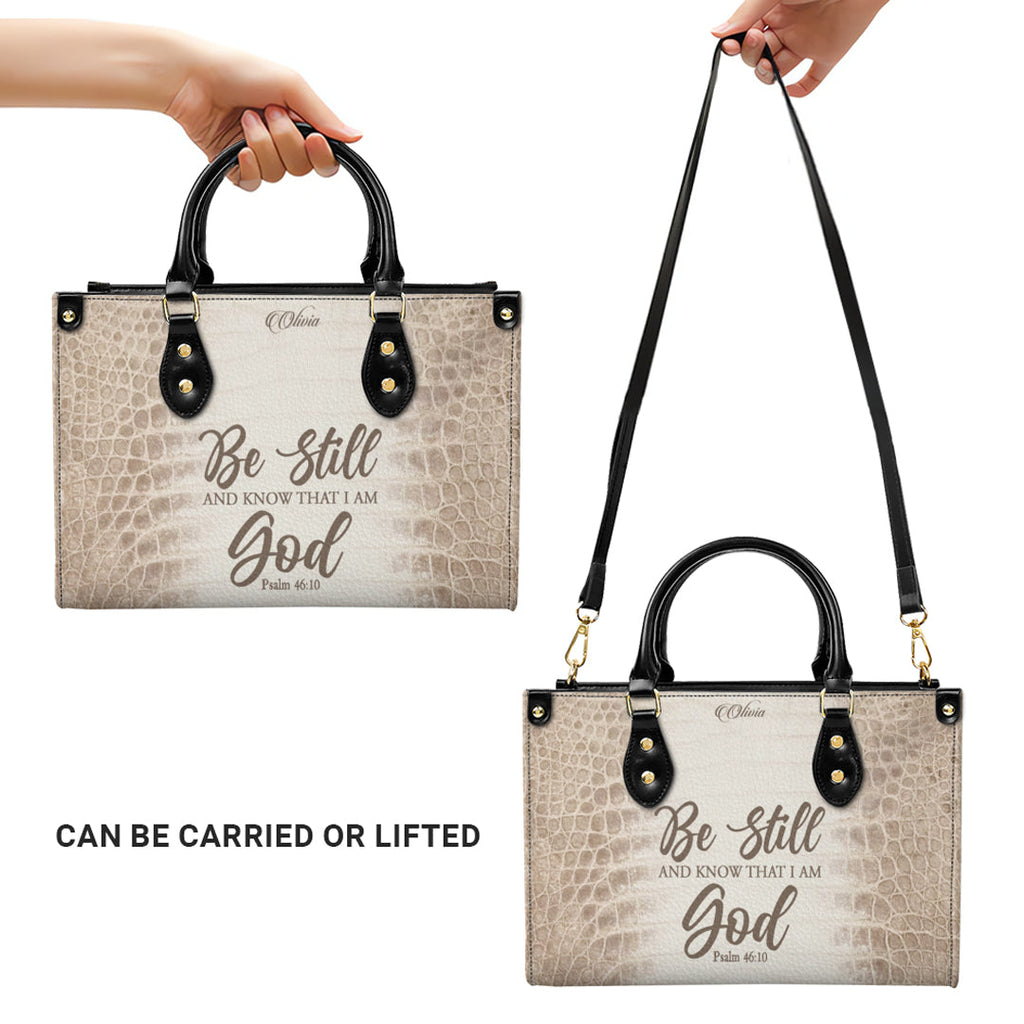 Personalized Christian Leather Handbag