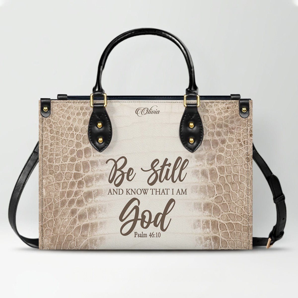 Personalized Christian Leather Handbag