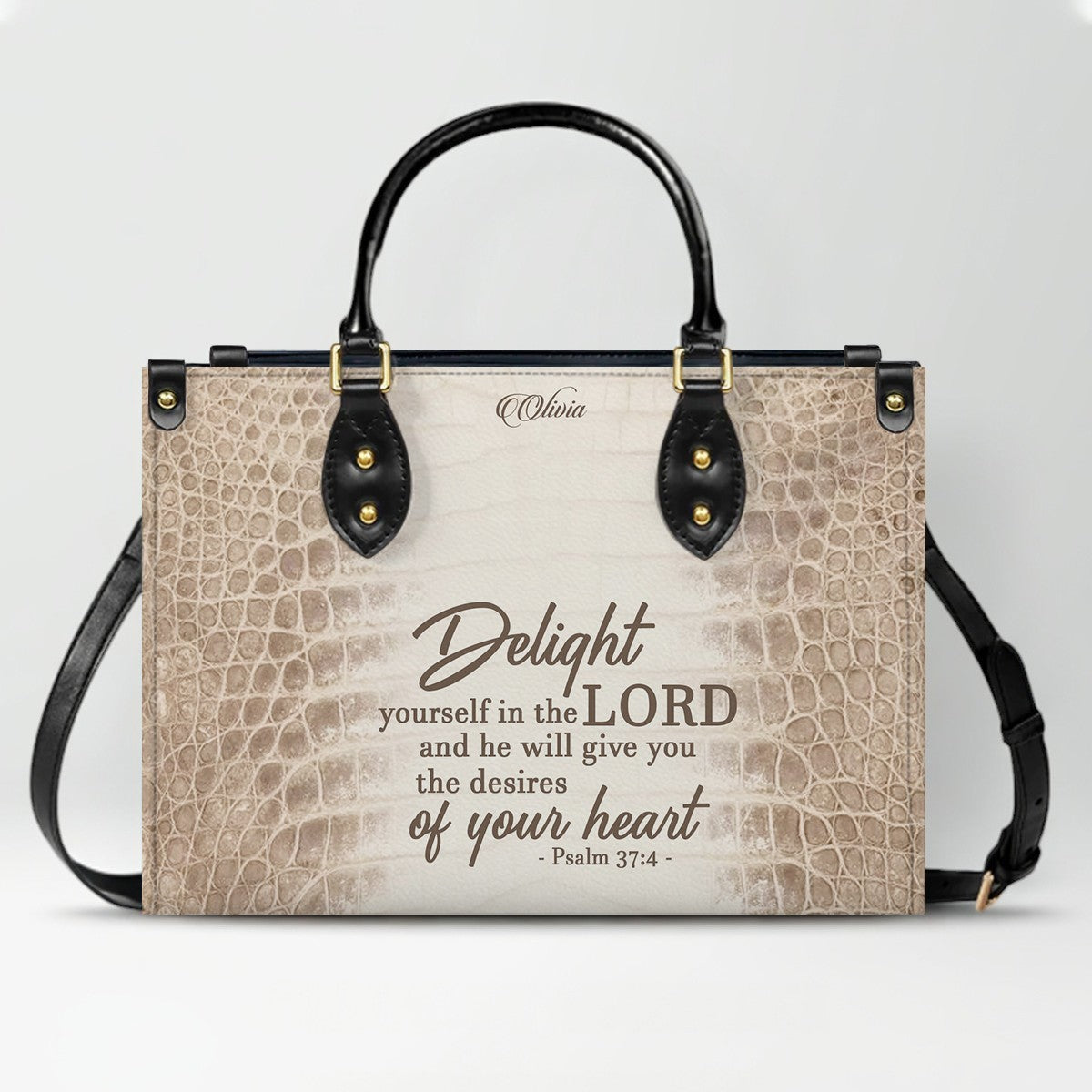 Personalized Christian Leather Handbag & Wallet Set