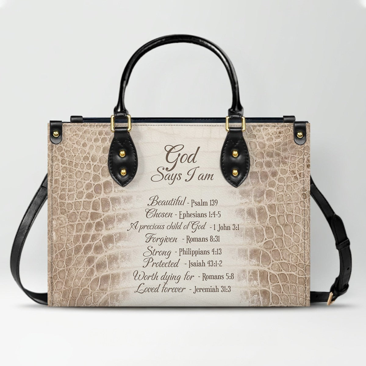 Personalized Christian Leather Handbag & Wallet Set