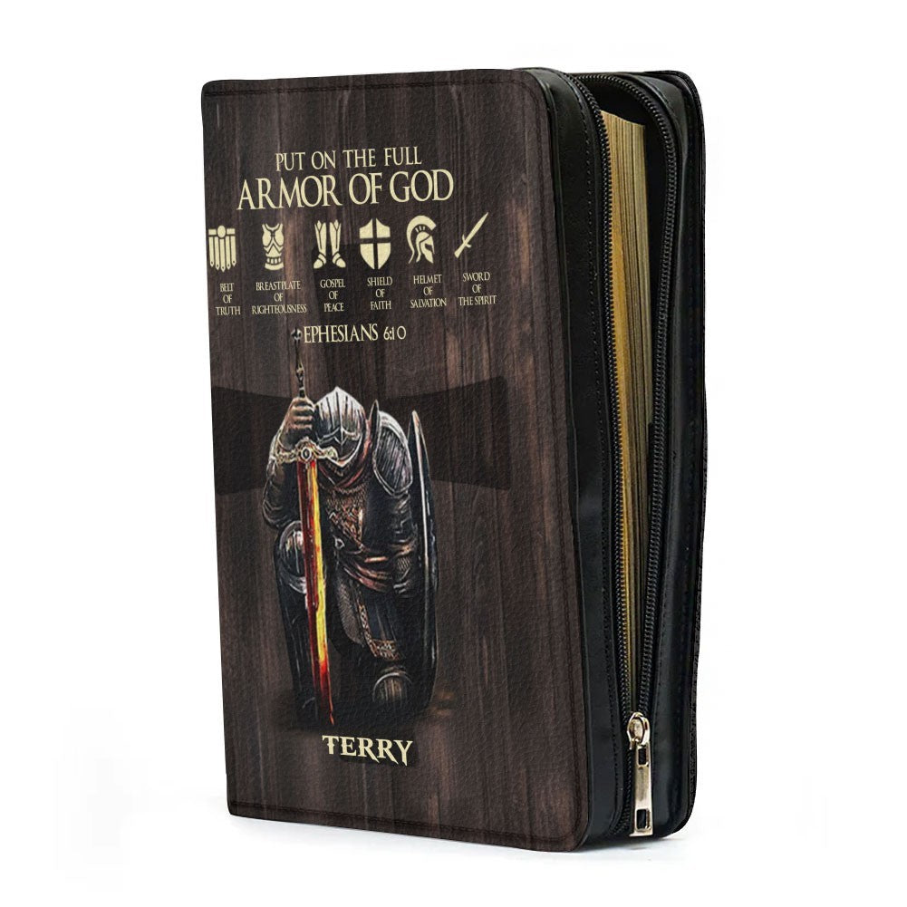 Personalized Armor of God Leather Bible Case