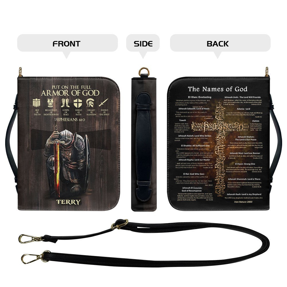 Personalized Armor of God Leather Bible Case