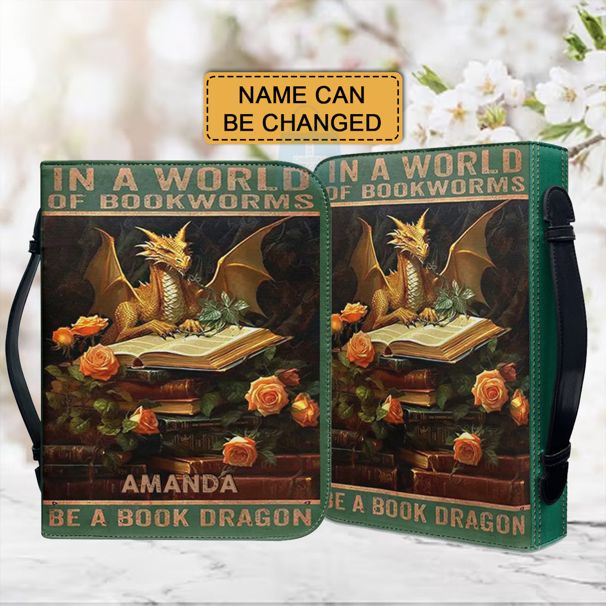 Personalized Book Dragon Bible Cover
