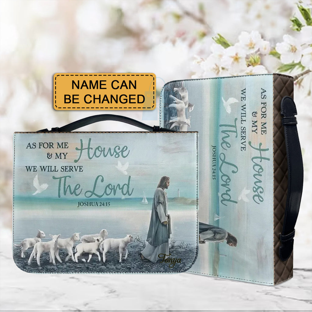 Personalized As For Me and My House Bible Cover