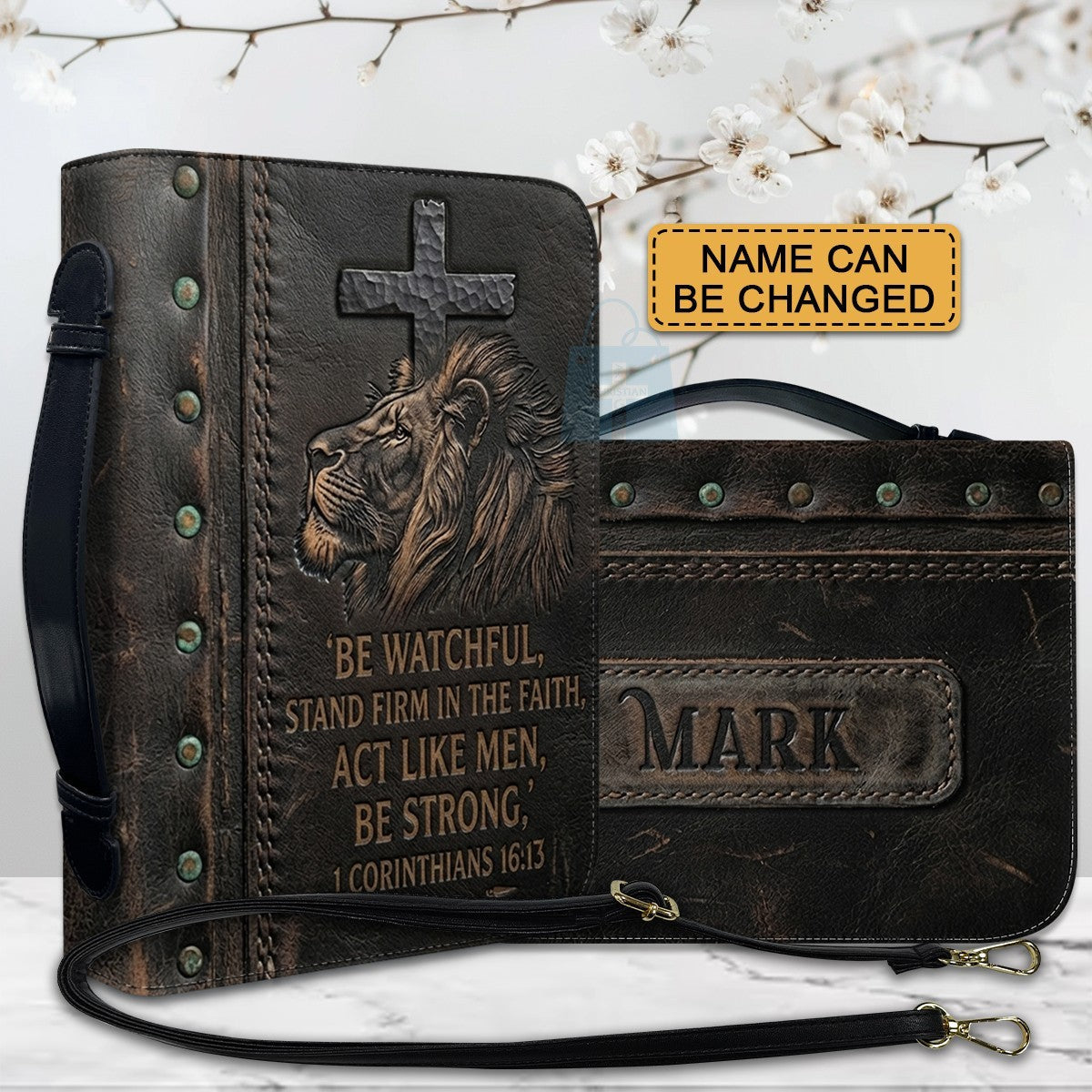 Personalized Lion of Judah Bible Cover Case