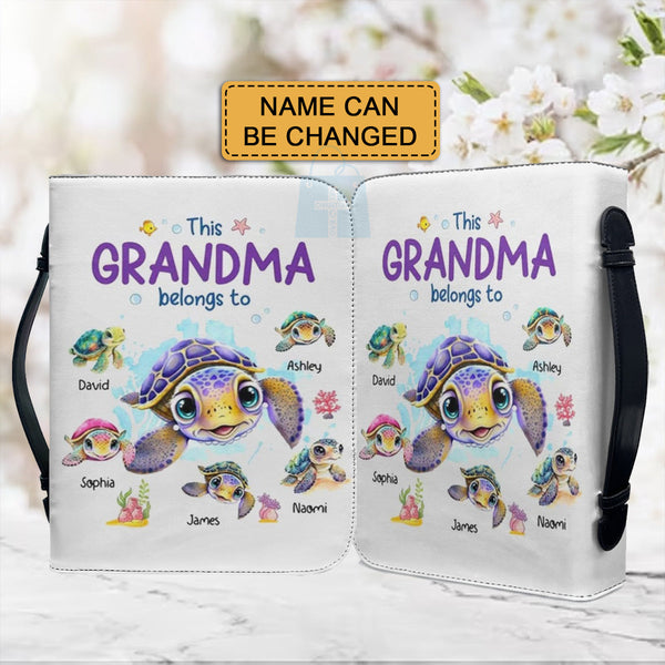 Personalized Grandma Sea Turtle Bible Cover