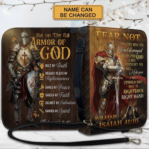 Personalized Armor of God Leather Bible Cover