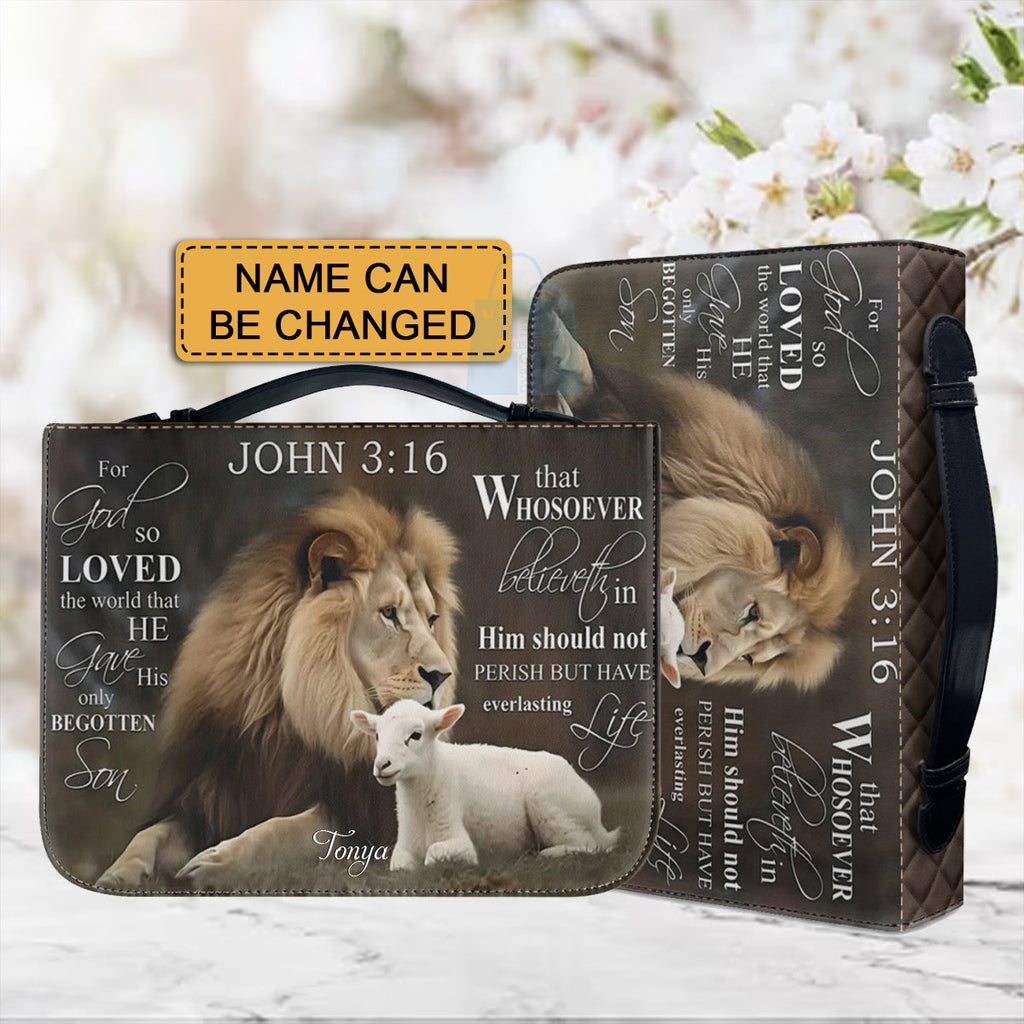 Personalized For God So Loved Bible Cover