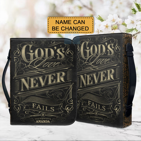 God's Love Never Fails Personalized Bible Cover