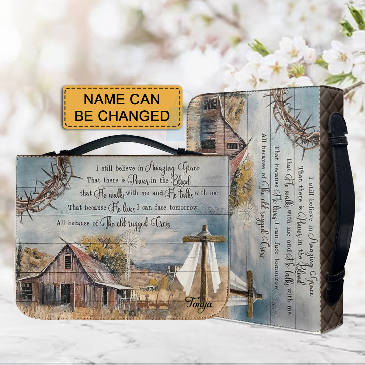 Personalized Amazing Grace Bible Cover