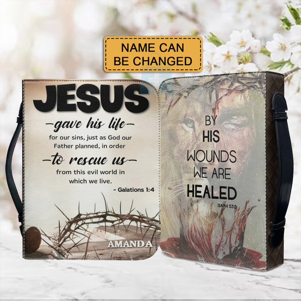 Personalized Name Faux Leather Bible Cover