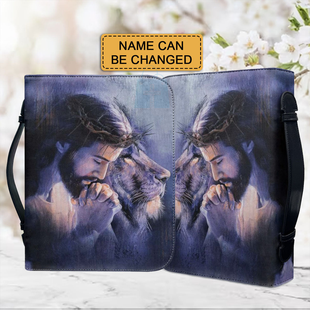 Personalized Jesus & Lion Bible Cover