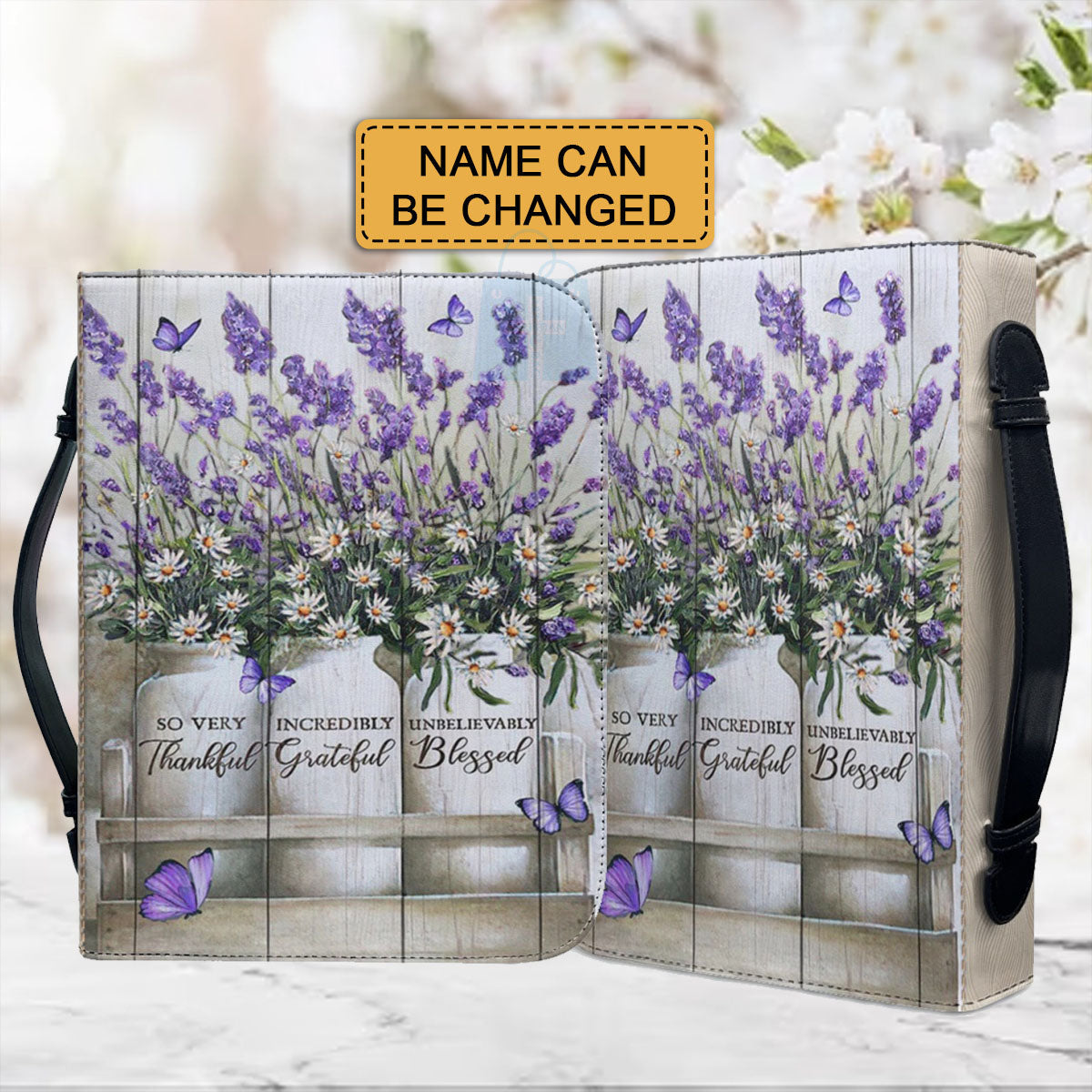 Personalized Lavender Faith Floral Bible Cover