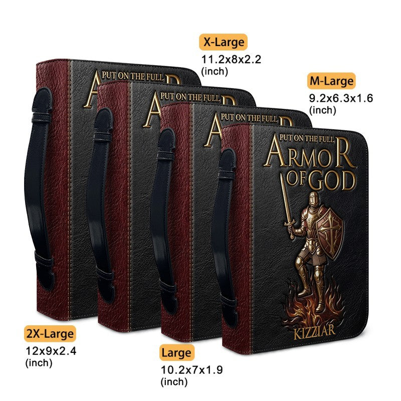 Personalized Armor of God Leather Bible Cover