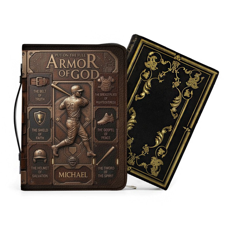 Personalized Armor of God Bible Cover for Men