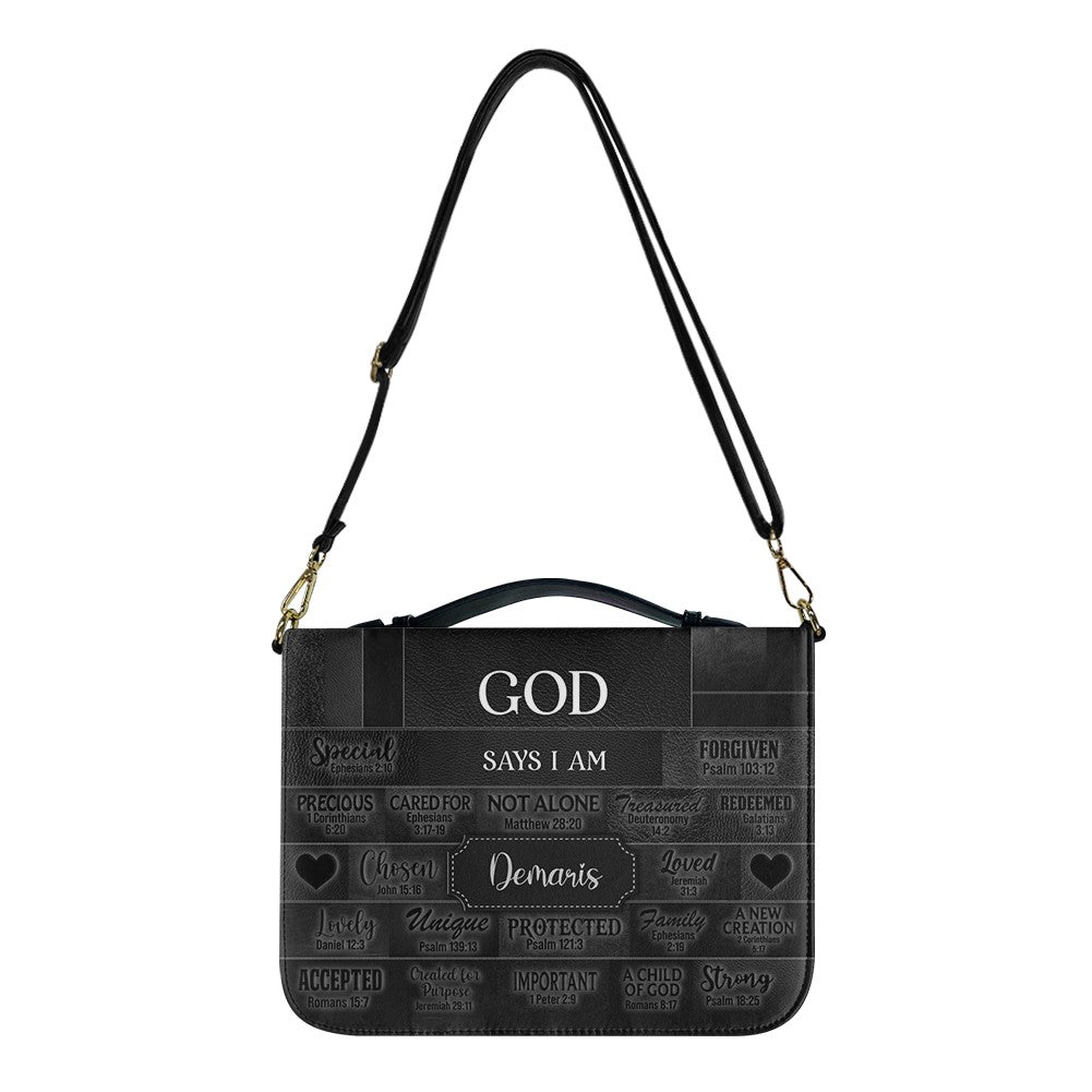 Personalized "God Says I Am" Bible Cover Case