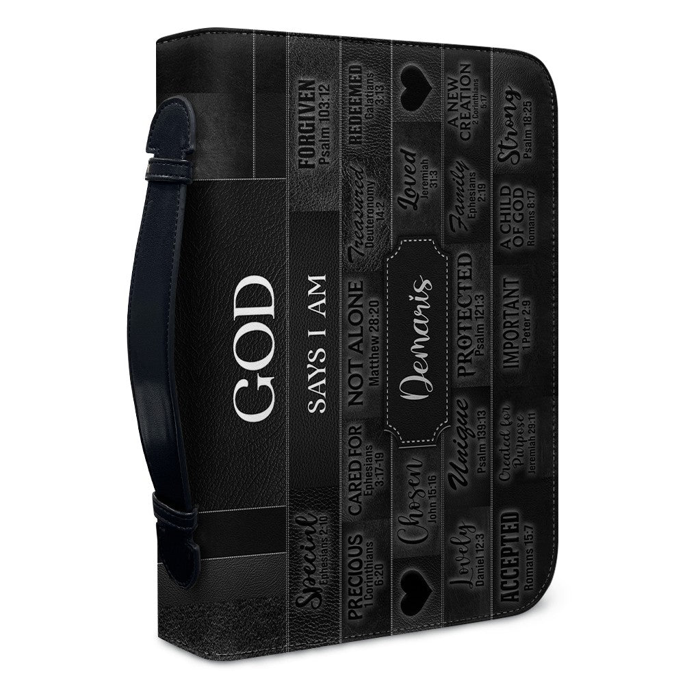 Personalized "God Says I Am" Bible Cover Case
