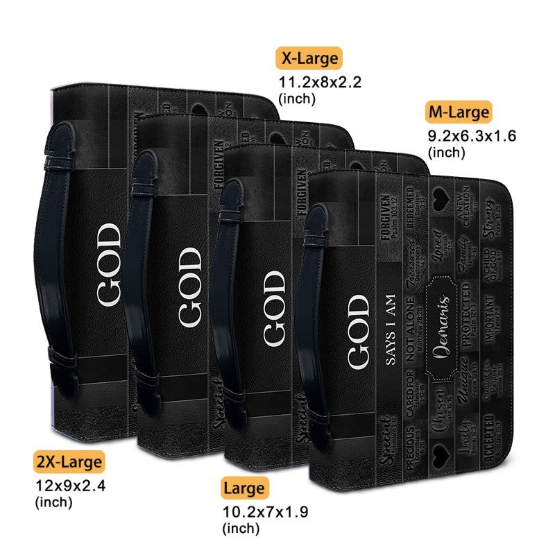 Personalized "God Says I Am" Bible Cover Case