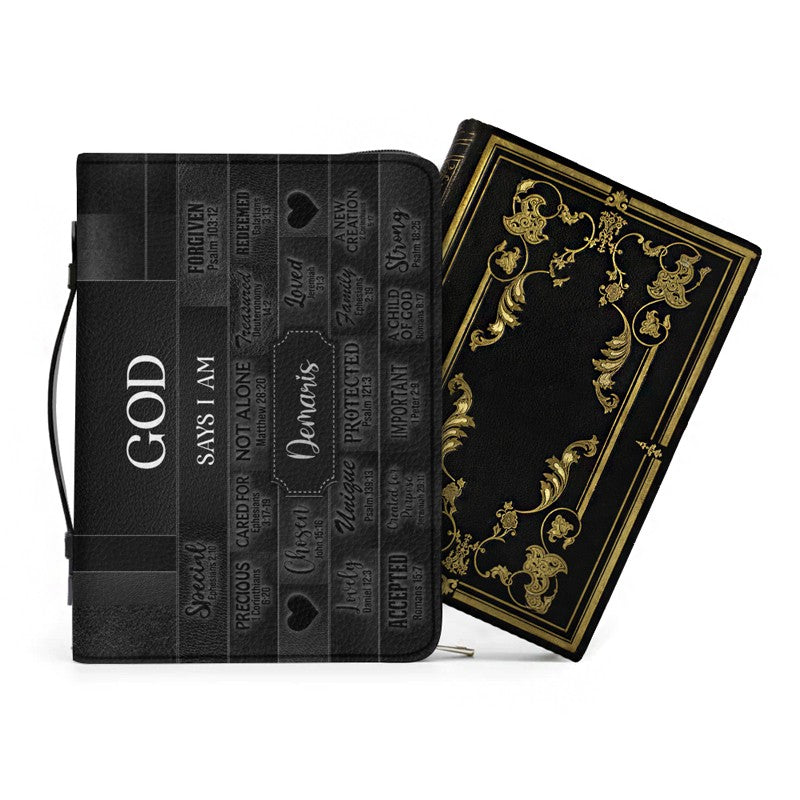 Personalized "God Says I Am" Bible Cover Case