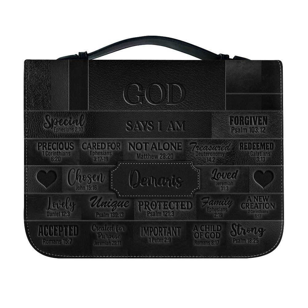 Personalized "God Says I Am" Bible Cover Case