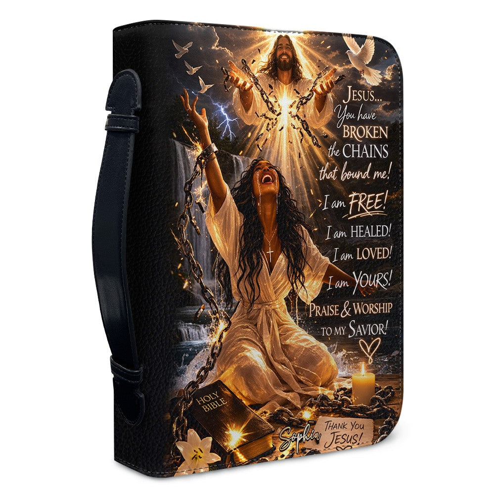 Personalized Jesus Broken The Chains Bible Case