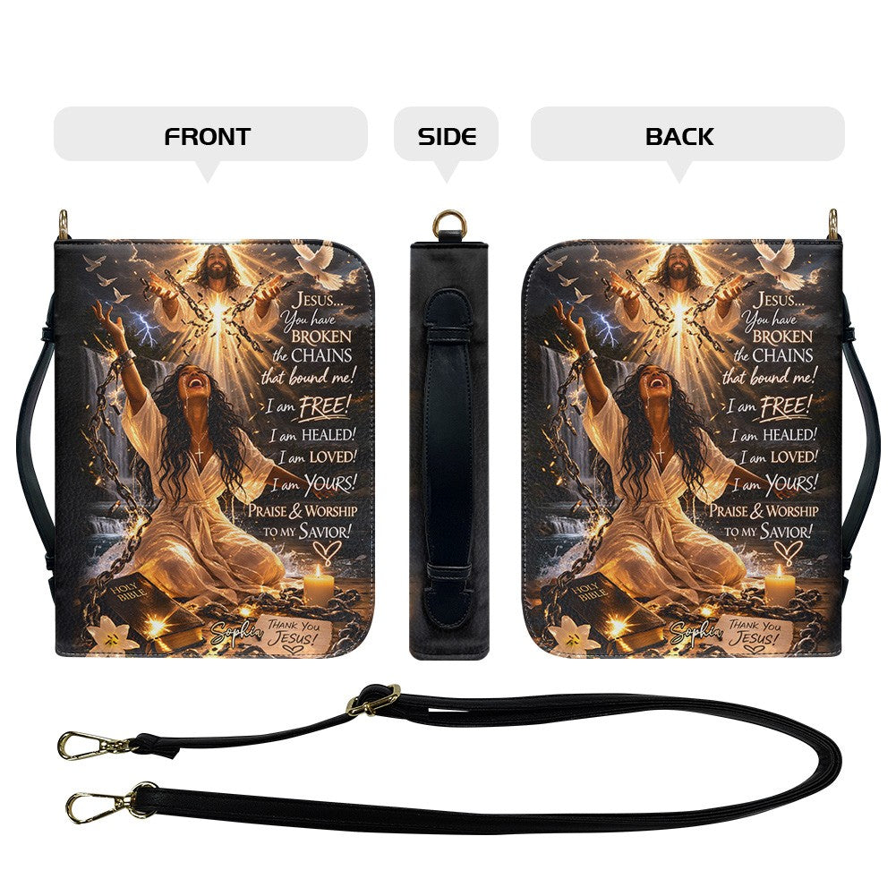 Personalized Jesus Broken The Chains Bible Case