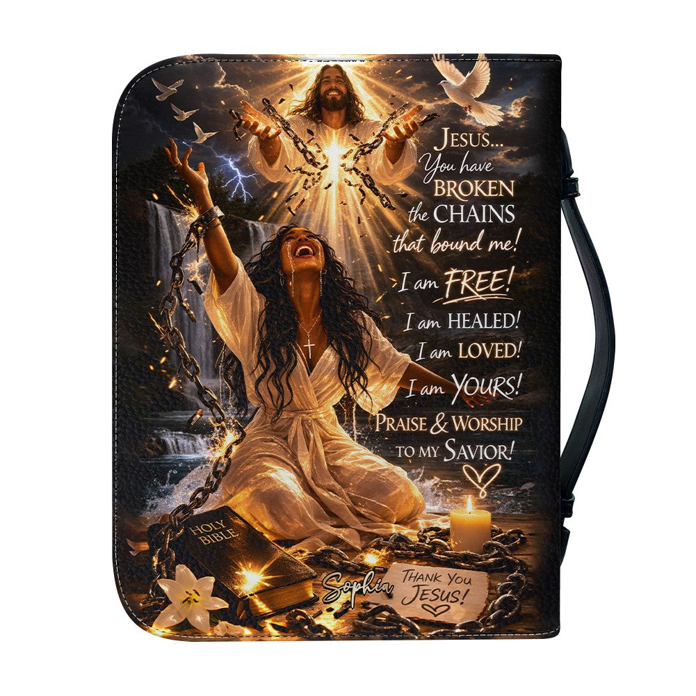 Personalized Jesus Broken The Chains Bible Case