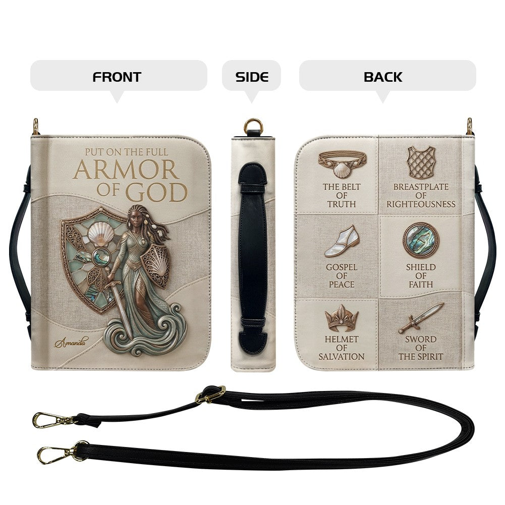 Personalized Armor of God Leather Bible Cover