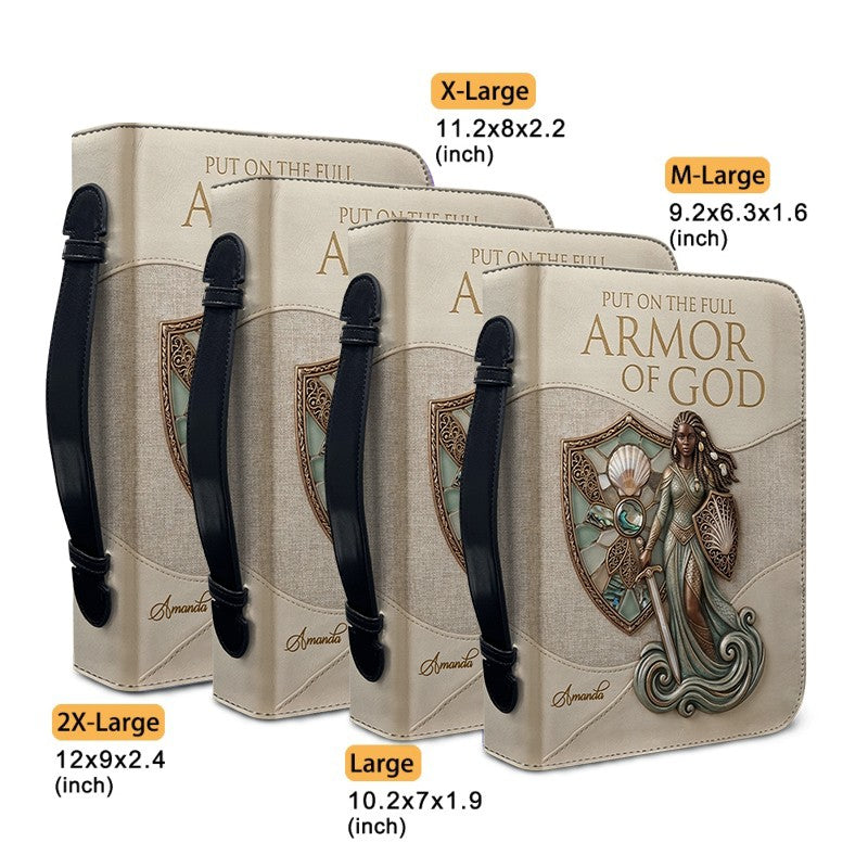 Personalized Armor of God Leather Bible Cover