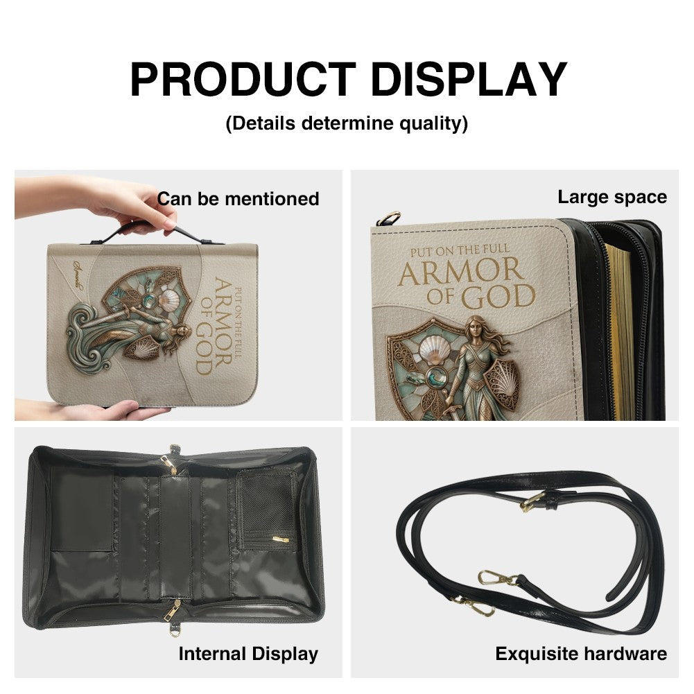 Personalized Armor of God Leather Bible Cover