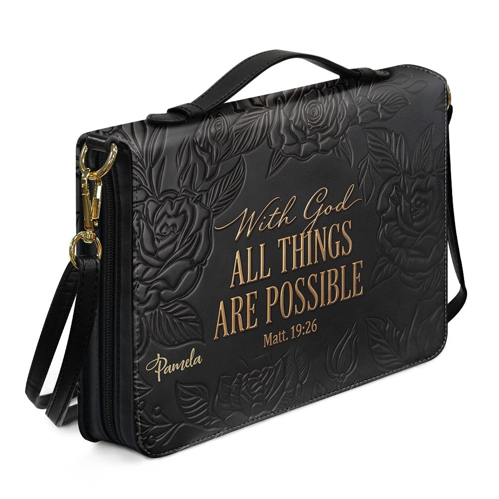Personalized Bible Cover Case with Handle