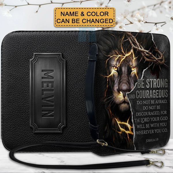 Personalized Lion Bible Cover with Name