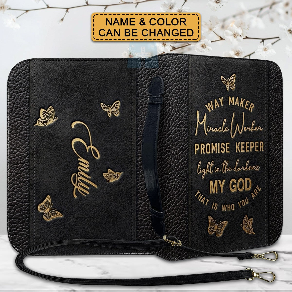 Personalized Way Maker Butterfly Bible Cover