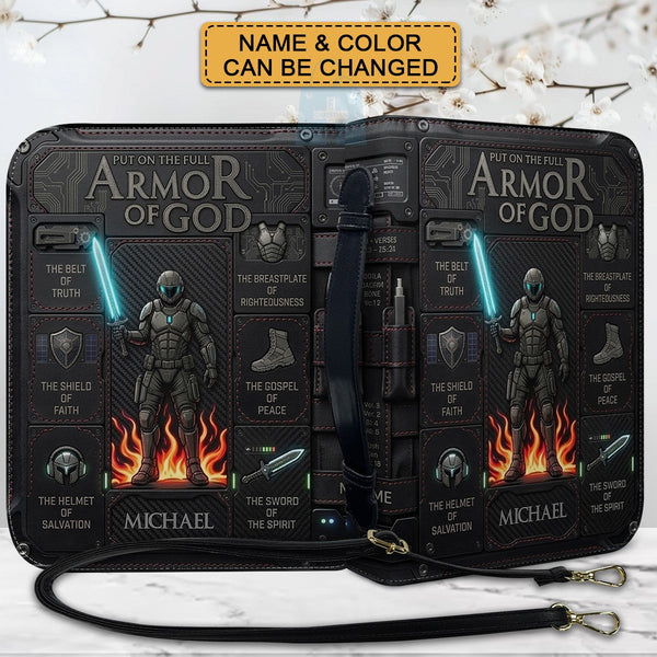 Personalized Armor of God Bible Cover for Men