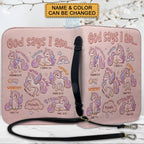 Personalized Unicorn "God Says I Am" Leather Bible Cover