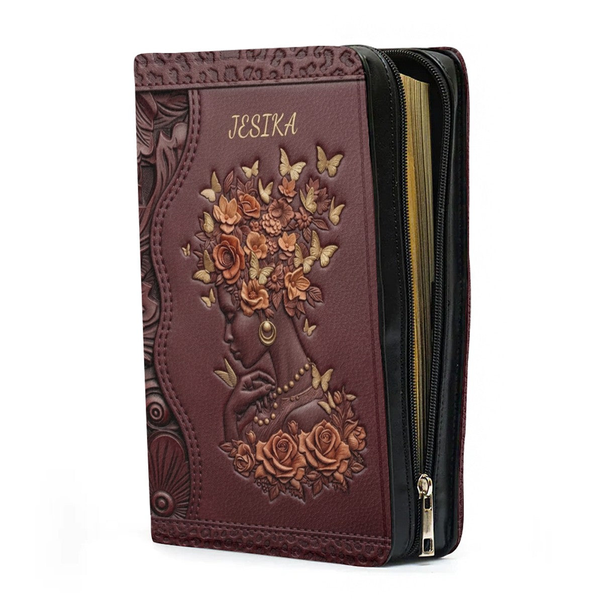 Custom Philippians 4:13 Leather Bible Cover