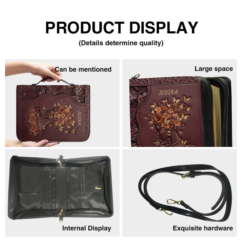 Custom Philippians 4:13 Leather Bible Cover