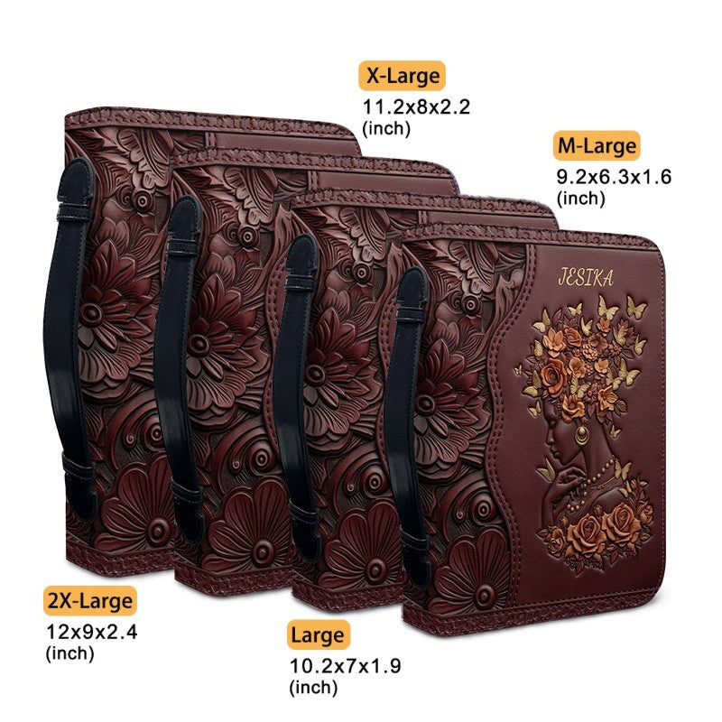 Custom Philippians 4:13 Leather Bible Cover