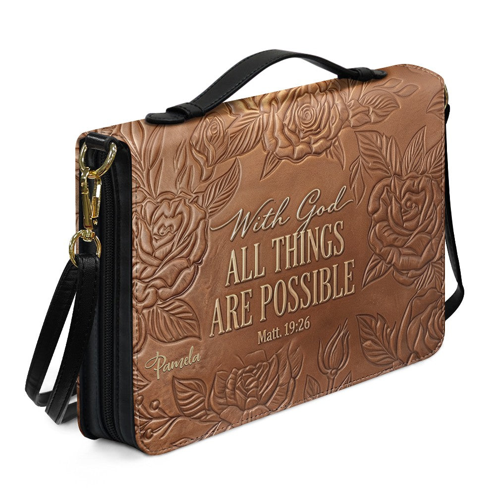 Personalized Bible Cover Case with Handle