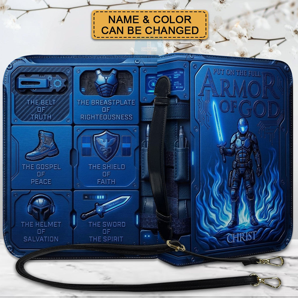 Personalized Armor of God Leather Bible Cover