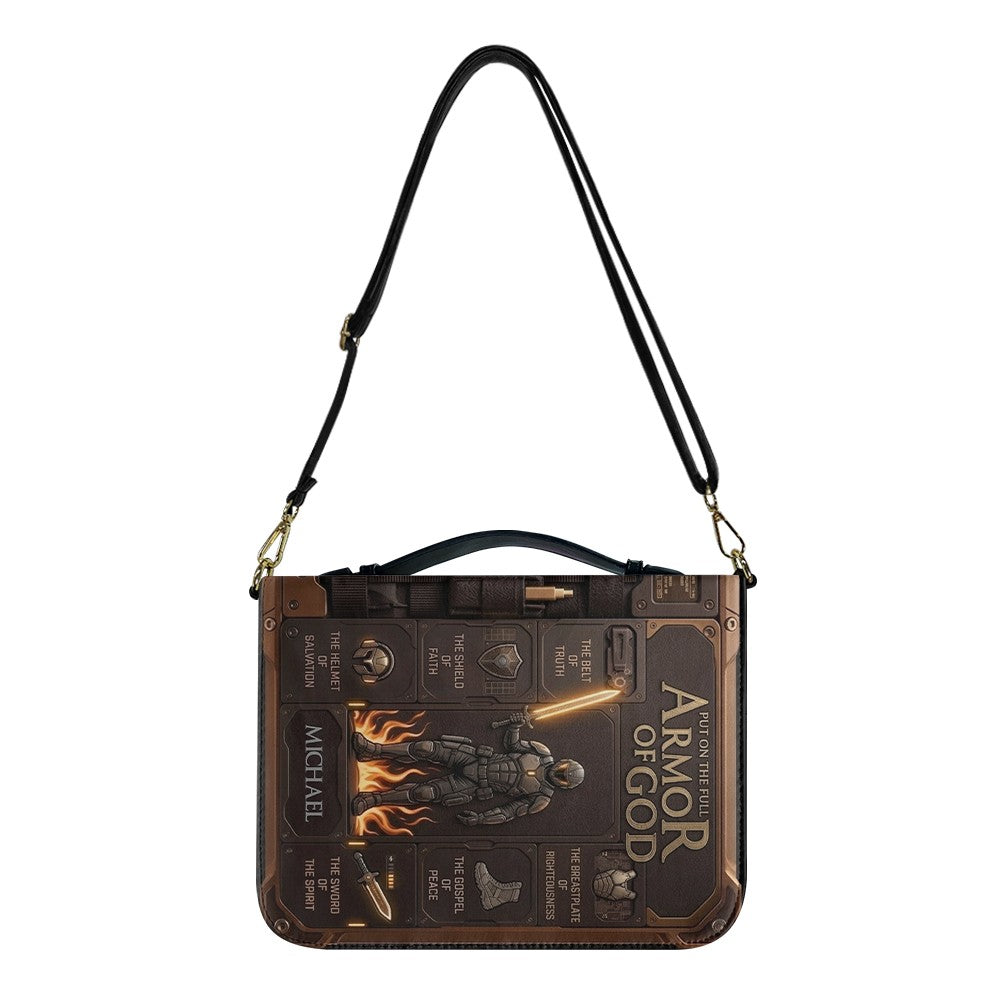 Personalized Armor of God Leather Bible Cover