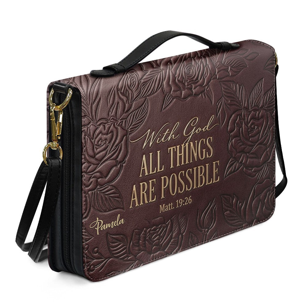 Personalized Bible Cover Case with Handle