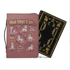 Personalized Unicorn "God Says I Am" Leather Bible Cover