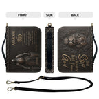 Personalized Brown Lion "Armor of God" Leather Bible Cover
